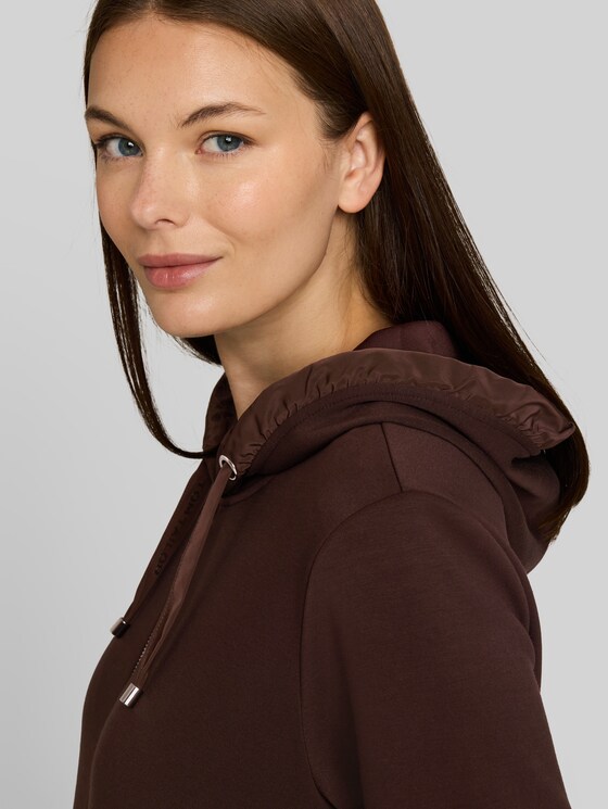 Scuba hooded sweatshirt - java dark brown