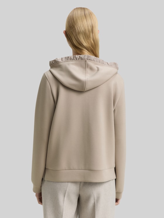 Scuba hooded sweatshirt - soft taupe grey
