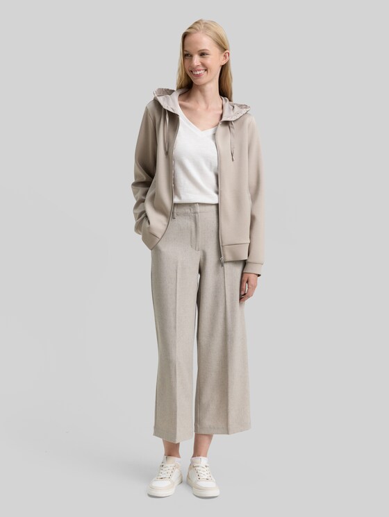 Scuba hooded sweatshirt - soft taupe grey