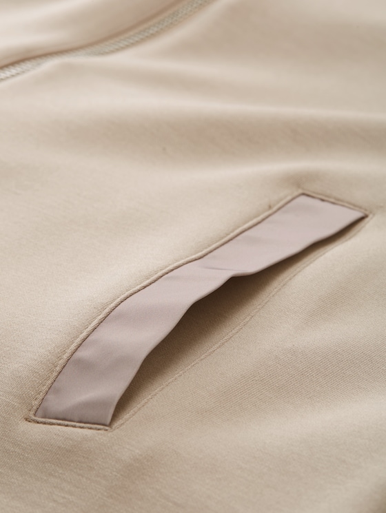 Scuba hooded sweatshirt - soft taupe grey