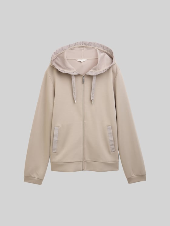 Scuba hooded sweatshirt - soft taupe grey
