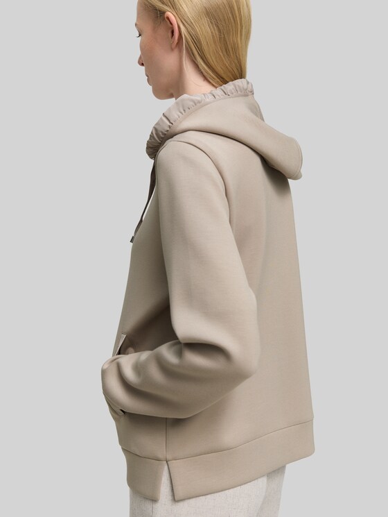 Scuba hooded sweatshirt - soft taupe grey