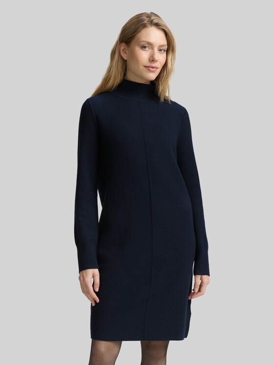 Knitted dress with stand-up collar - Lunar Eclipse