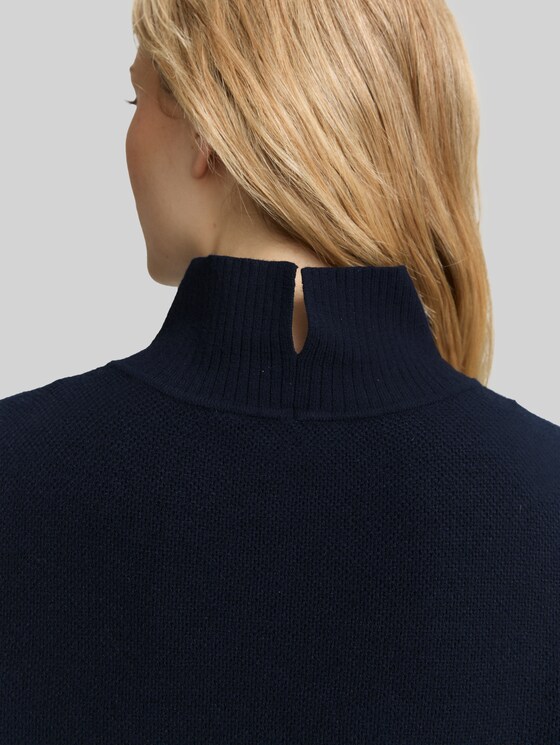 Knitted dress with stand-up collar - Lunar Eclipse