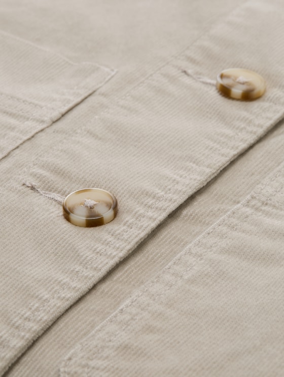 Oversize corduroy jacket - soft taupe grey