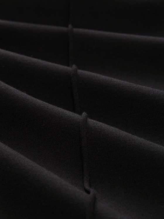 Straight-leg scuba trousers - deep black