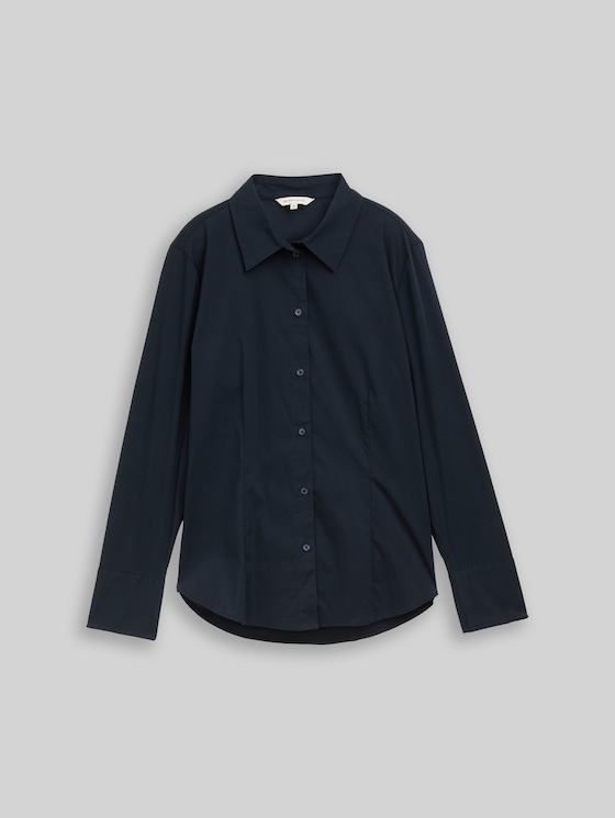 Fitted poplin shirt-blouse - Lunar Eclipse