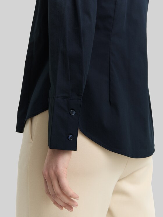 Fitted poplin shirt-blouse - Lunar Eclipse