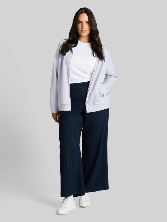 Plus Size - scuba hooded sweatshirt - soft dusty blue