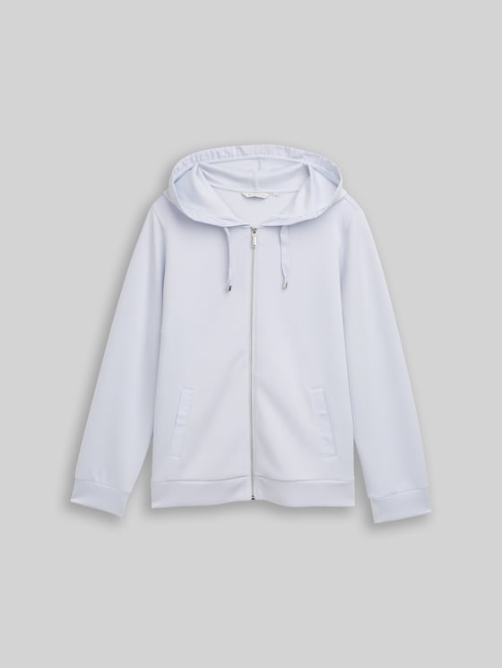 Plus Size - scuba hooded sweatshirt - soft dusty blue