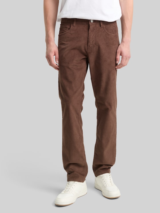 TTMARVIN STRAIGHT Corduroy Trousers - bag brown