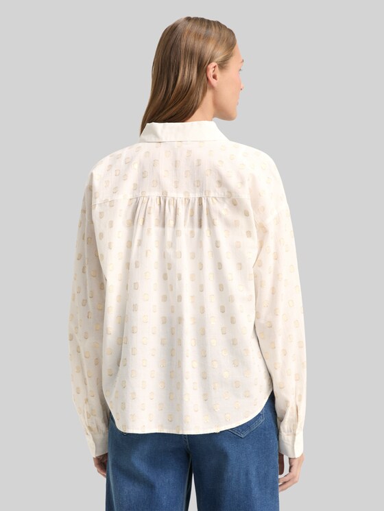 Shirt blouse with glitter dot pattern - glitter dot