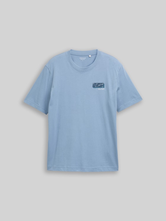 Printed T-shirt - faded denim blue