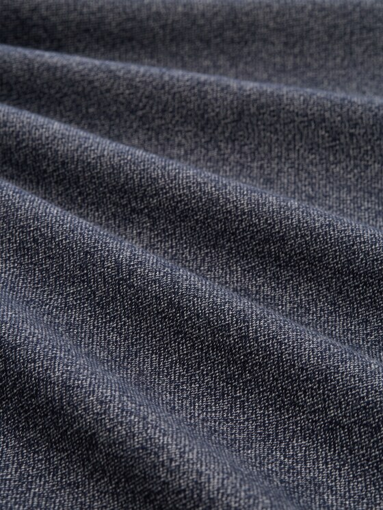Long-sleeved T-shirt with logo badge - navy grindle structure