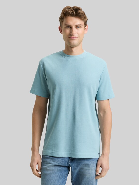 T-shirt with a waffle texture - tourmaline