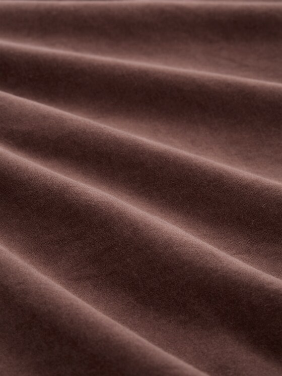 Mini dress made of velvet - soft chocolate brown