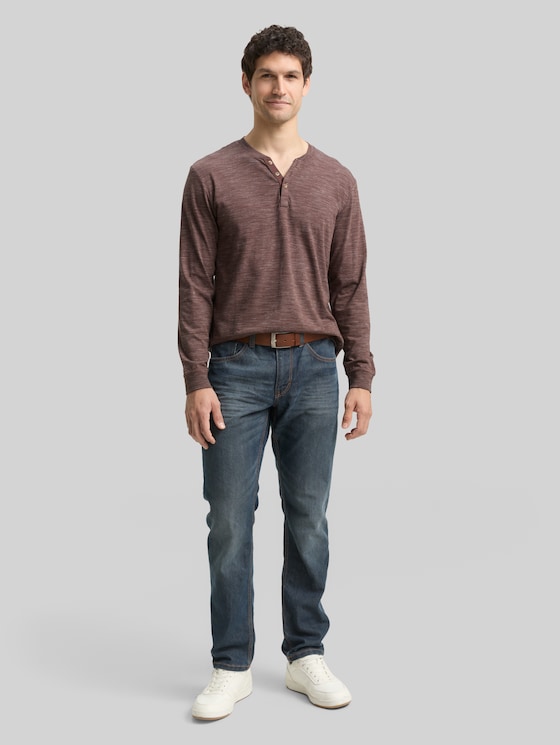 Serafino long-sleeved shirt - bag brown inejcted