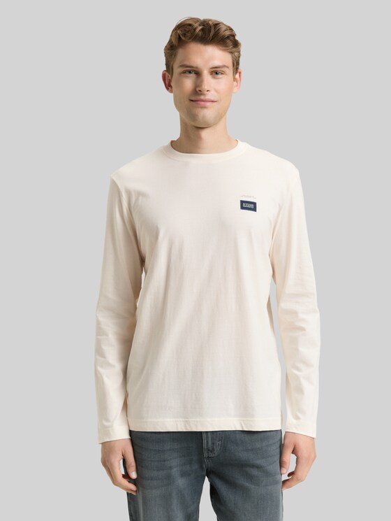 Cotton long-sleeved shirt - Gardenia White