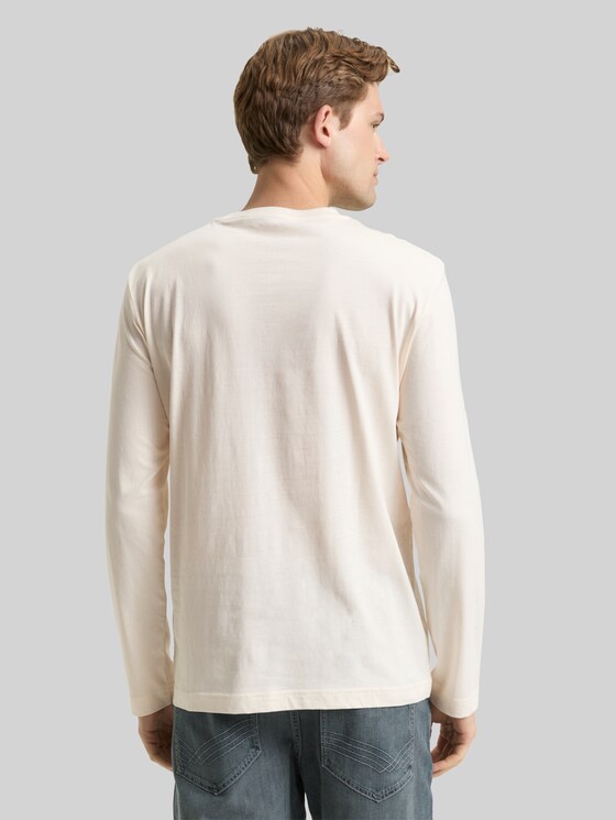 Cotton long-sleeved shirt - Gardenia White
