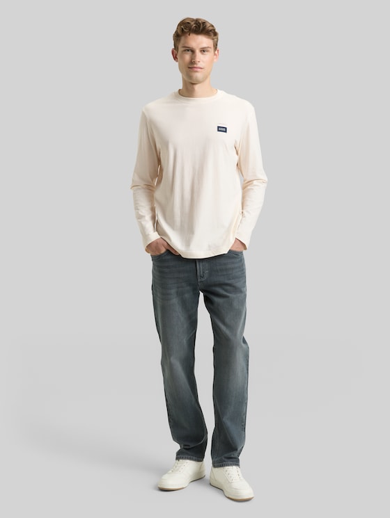 Cotton long-sleeved shirt - Gardenia White