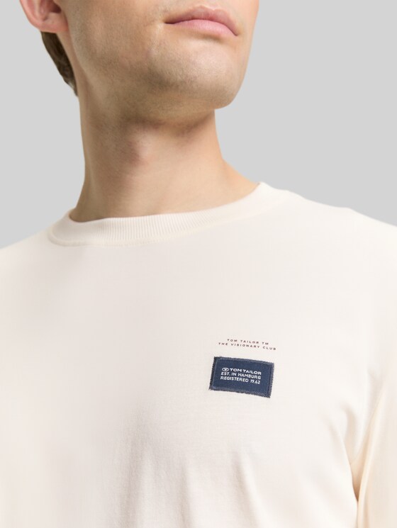 Cotton long-sleeved shirt - Gardenia White