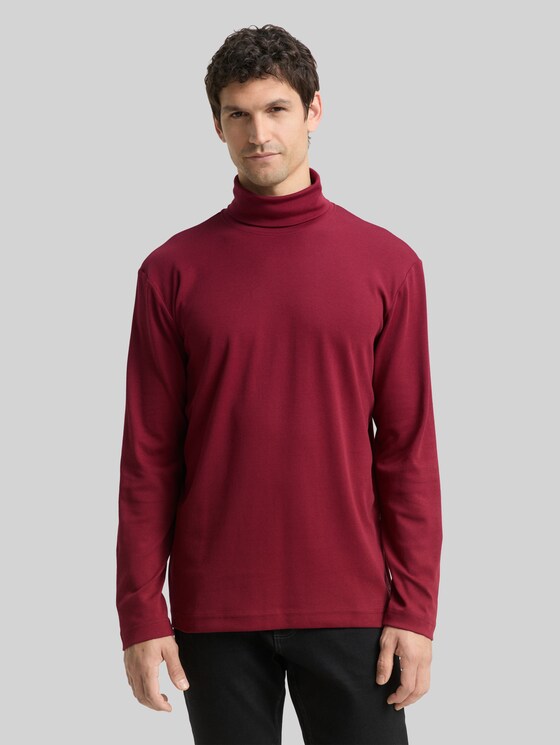 Basic turtleneck top - Cabarnet Bordeaux Red
