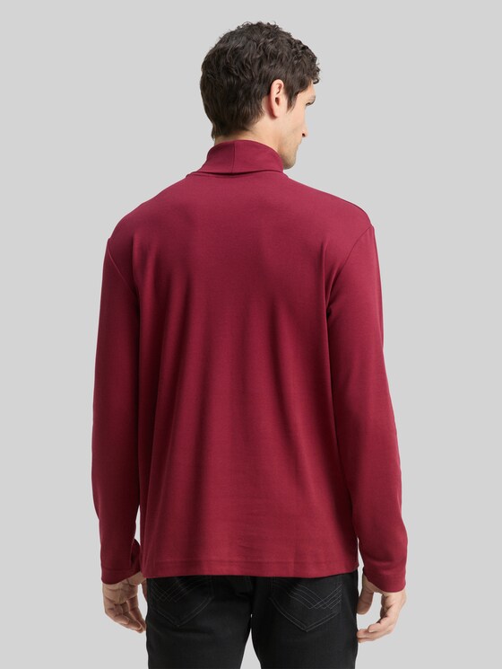 Basic turtleneck top - Cabarnet Bordeaux Red