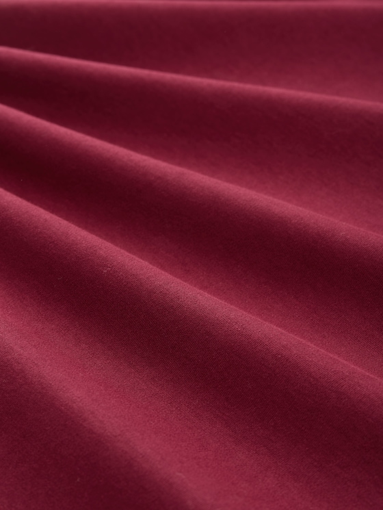 Basic turtleneck top - Cabarnet Bordeaux Red