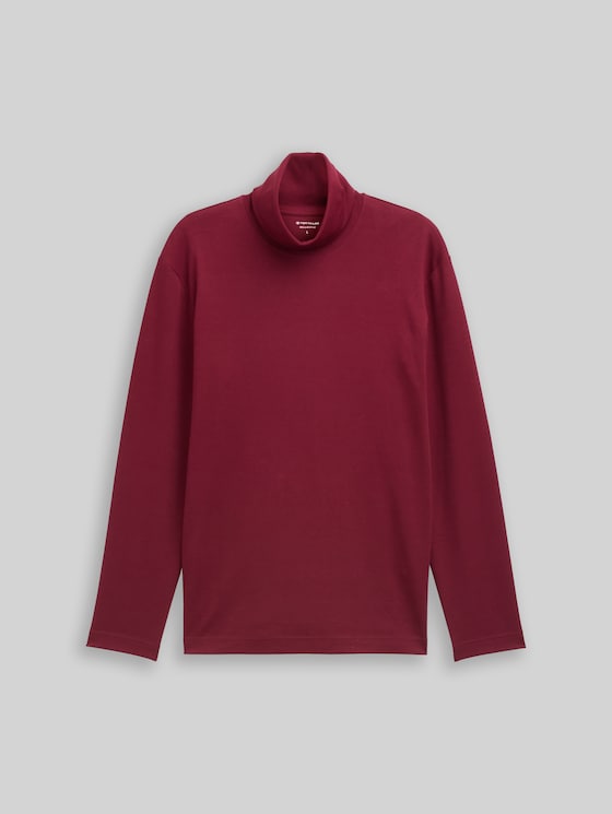 Basic turtleneck top - Cabarnet Bordeaux Red