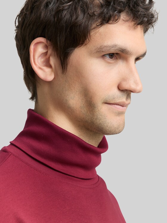 Basic turtleneck top - Cabarnet Bordeaux Red