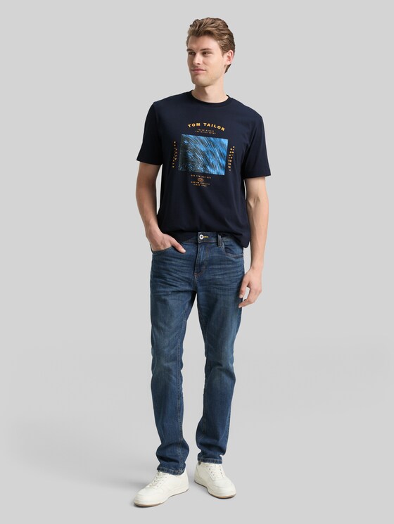 T-shirt with photo print - sky captain blue