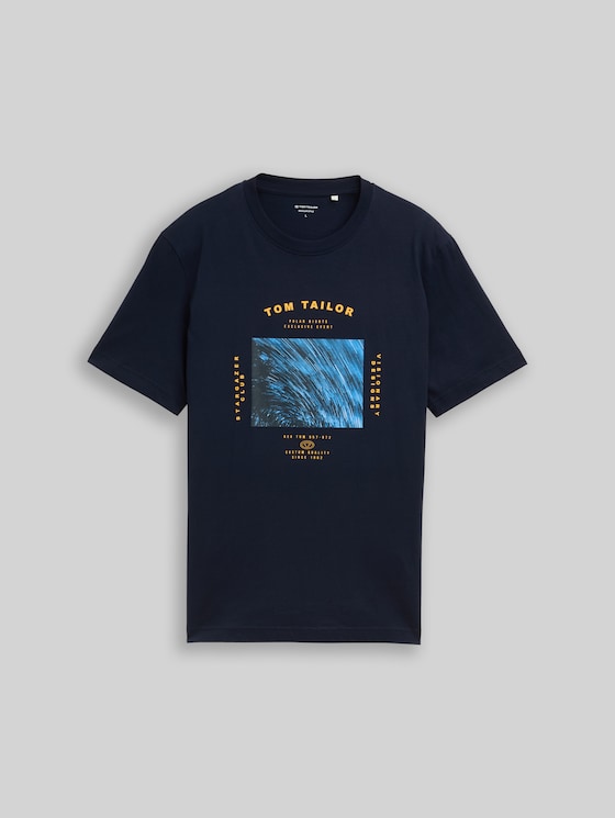 T-shirt with photo print - sky captain blue