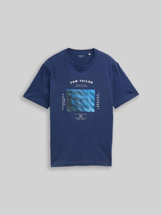 T-shirt with photo print - ocean blue