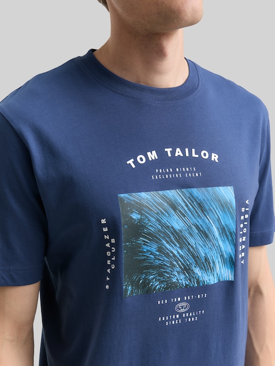 T-shirt with photo print - ocean blue