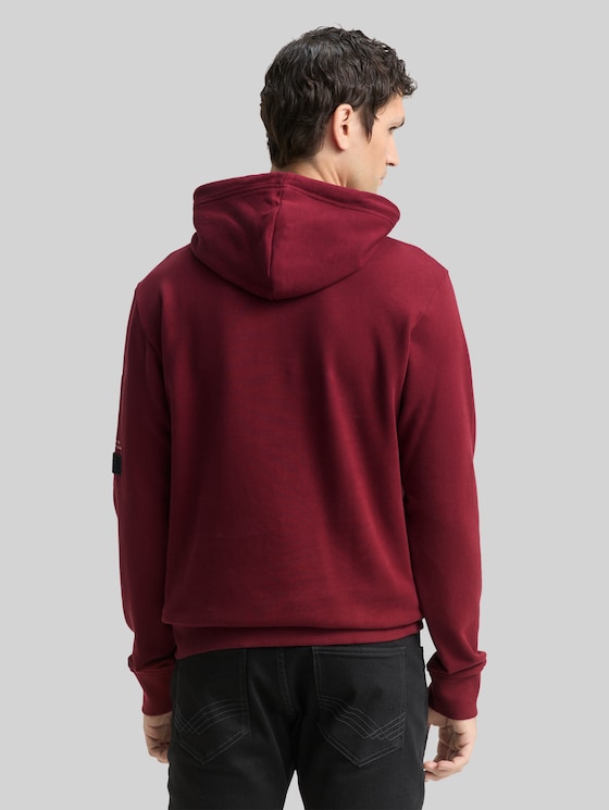 Hoodie sweatshirt with pockets - Cabarnet Bordeaux Red