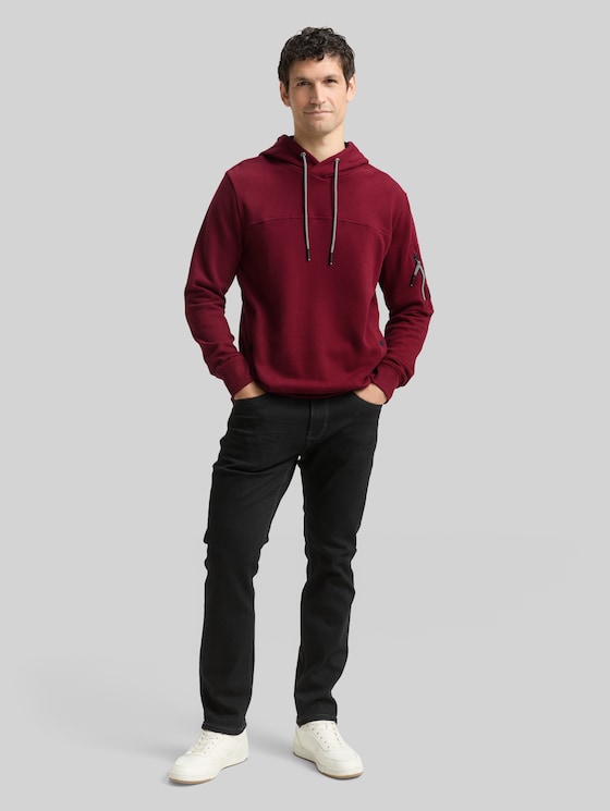 Hoodie sweatshirt with pockets - Cabarnet Bordeaux Red