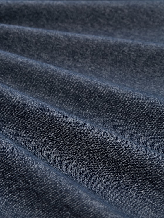 Crewneck sweatshirt with textured mix - sky captain blue