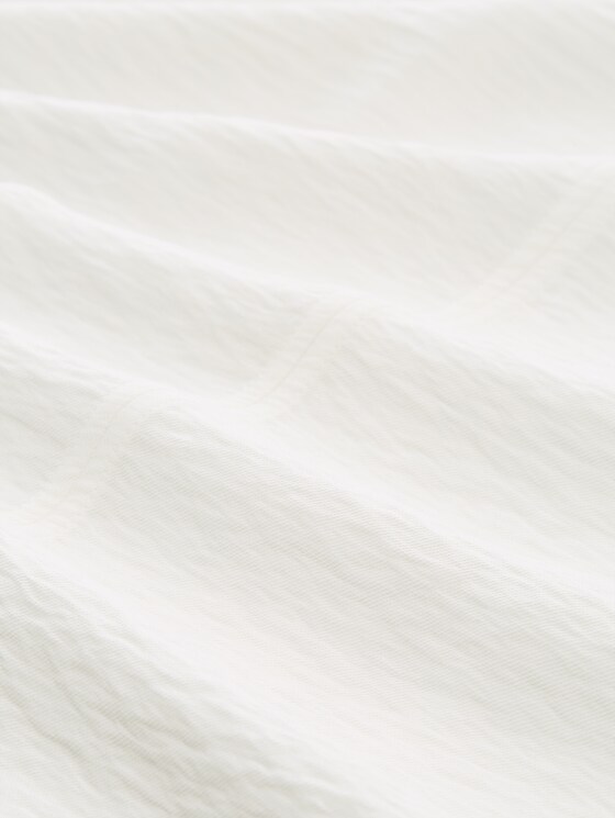 Crinkle blouse with ruffles - Whisper White