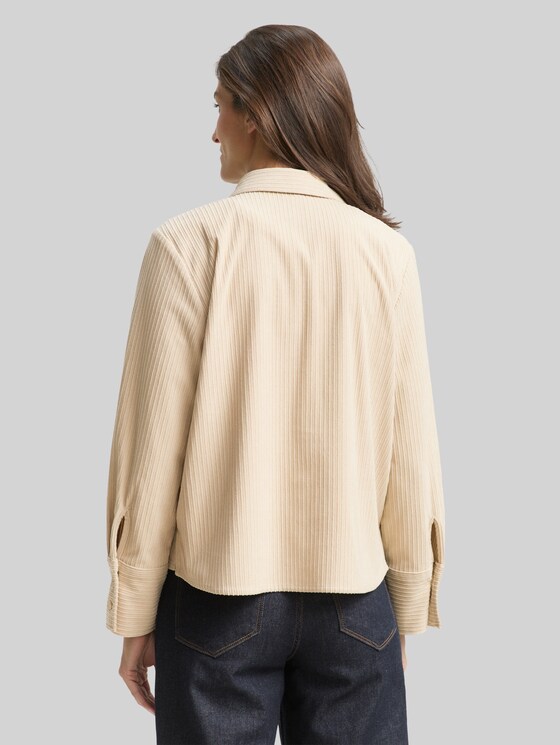 Loose fit corduroy blouse - sand stone beige