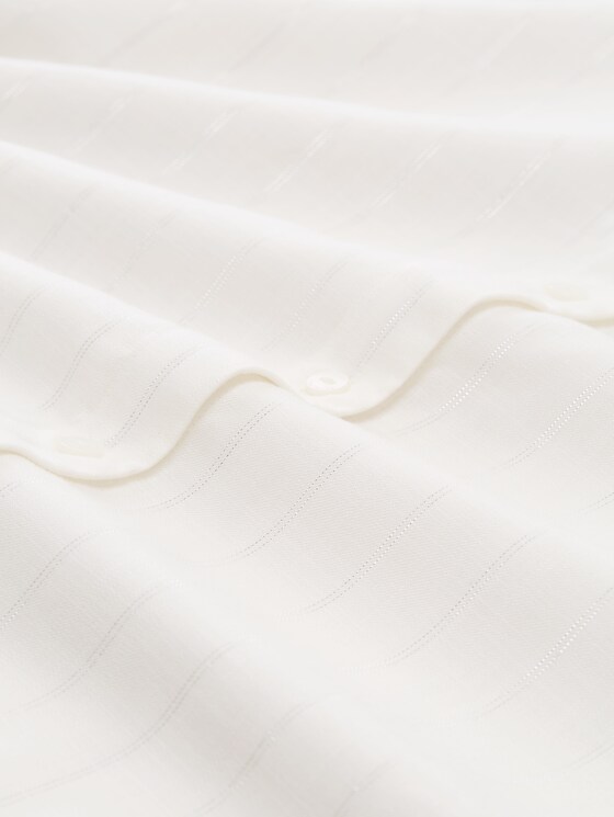 Blouse with glitter-effect stripes - white pinstripe with lurex