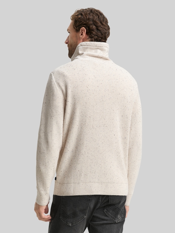 Snood Knitted jumper in a melange look - offwhite melange neps