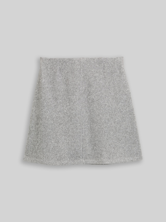 Cosy skirt in a melange look - medium silver grey melange