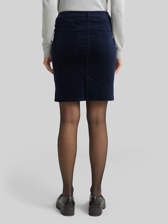 Velvet skirt - sky captain blue