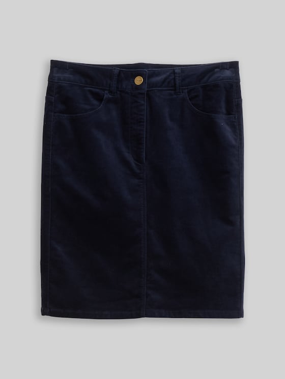 Velvet skirt - sky captain blue