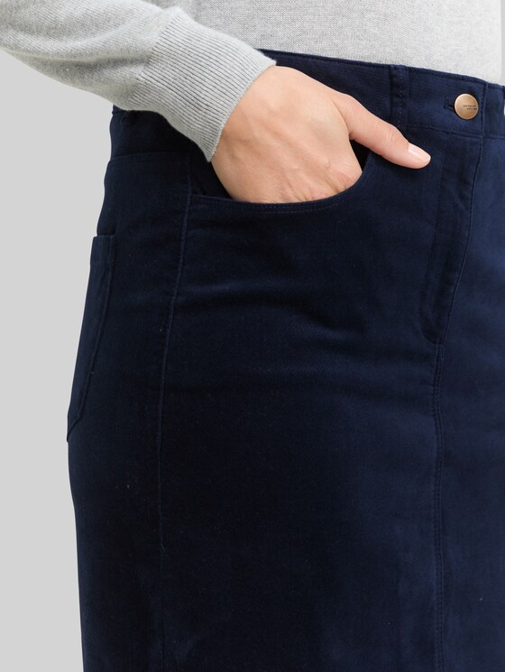 Velvet skirt - sky captain blue