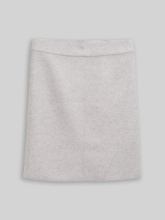Cosy skirt in a melange look - medium silver grey melange