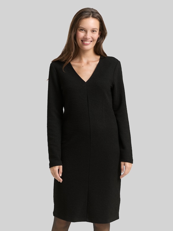 Dress with glitter effect - deep black