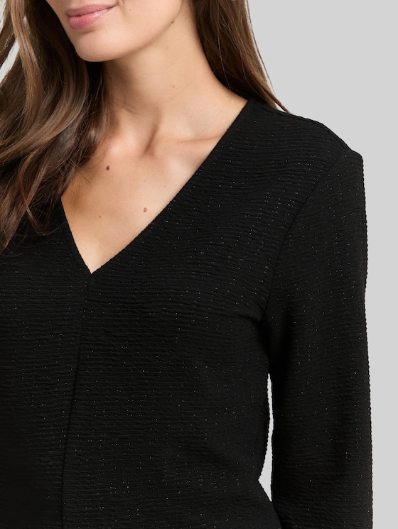 Dress with glitter effect - deep black