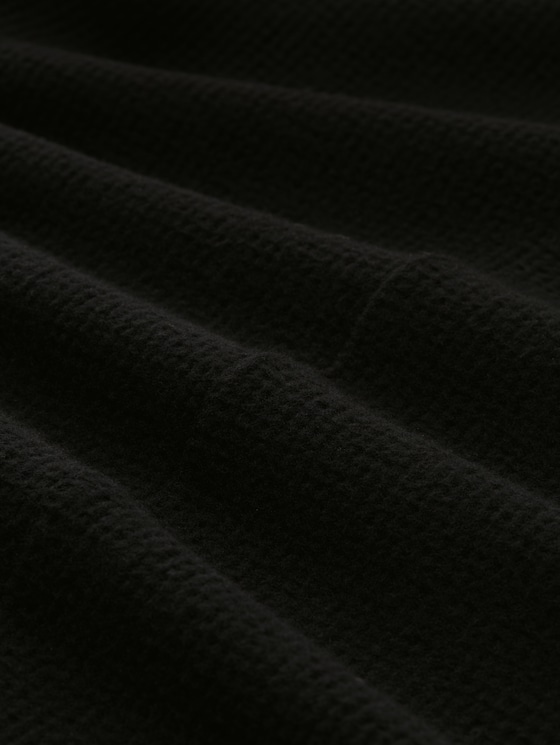Cosy dress with waffle texture - deep black