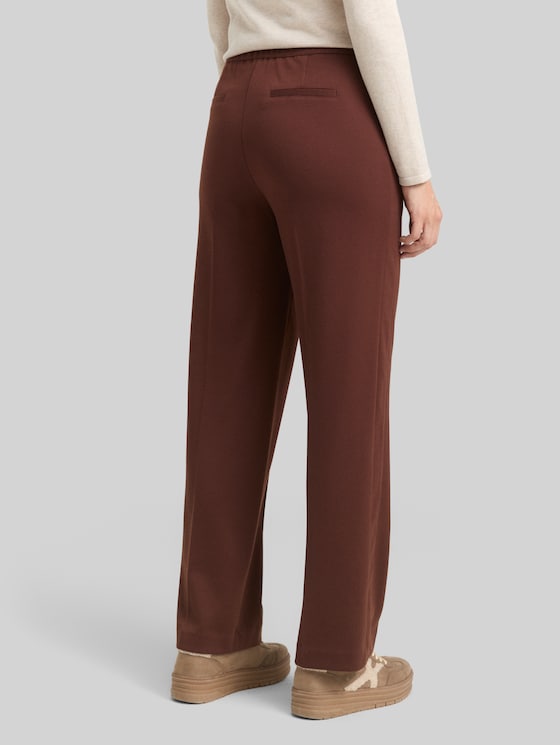 TTMIA STRAIGHT trousers - dark pecan brown